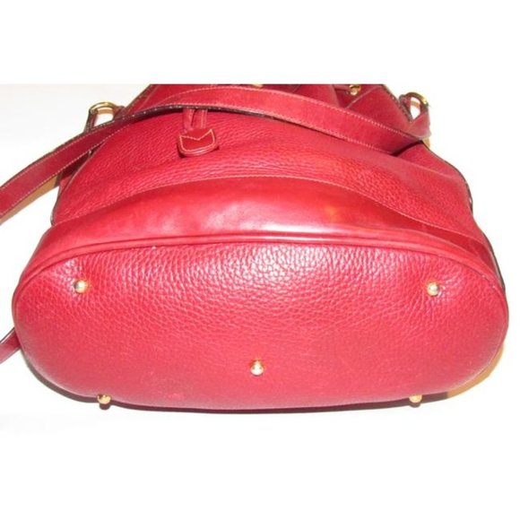 Gucci Xl Bucket Bag W Pebbled Drawstring W Smooth Trim True Red gold Accents L - Picture 12 of 12